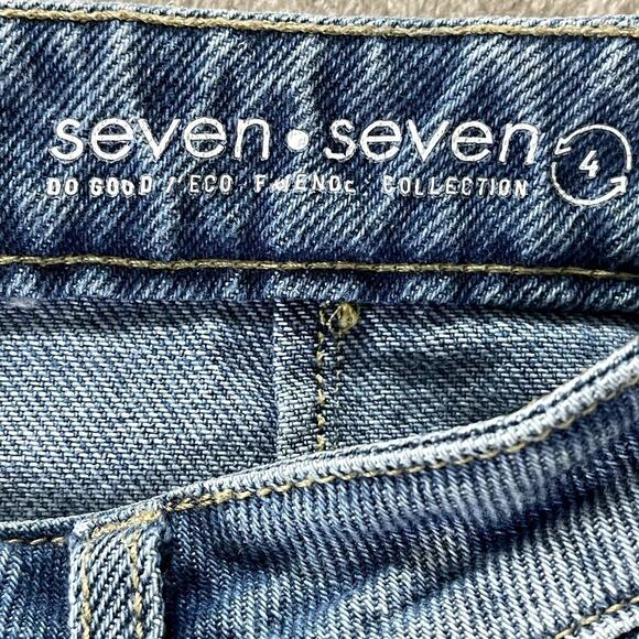 SEVEN.SEVEN DO GOOD SIDE SLIT WIDE LEG DENIM JEAN SIZE 4 - Picture 9 of 12